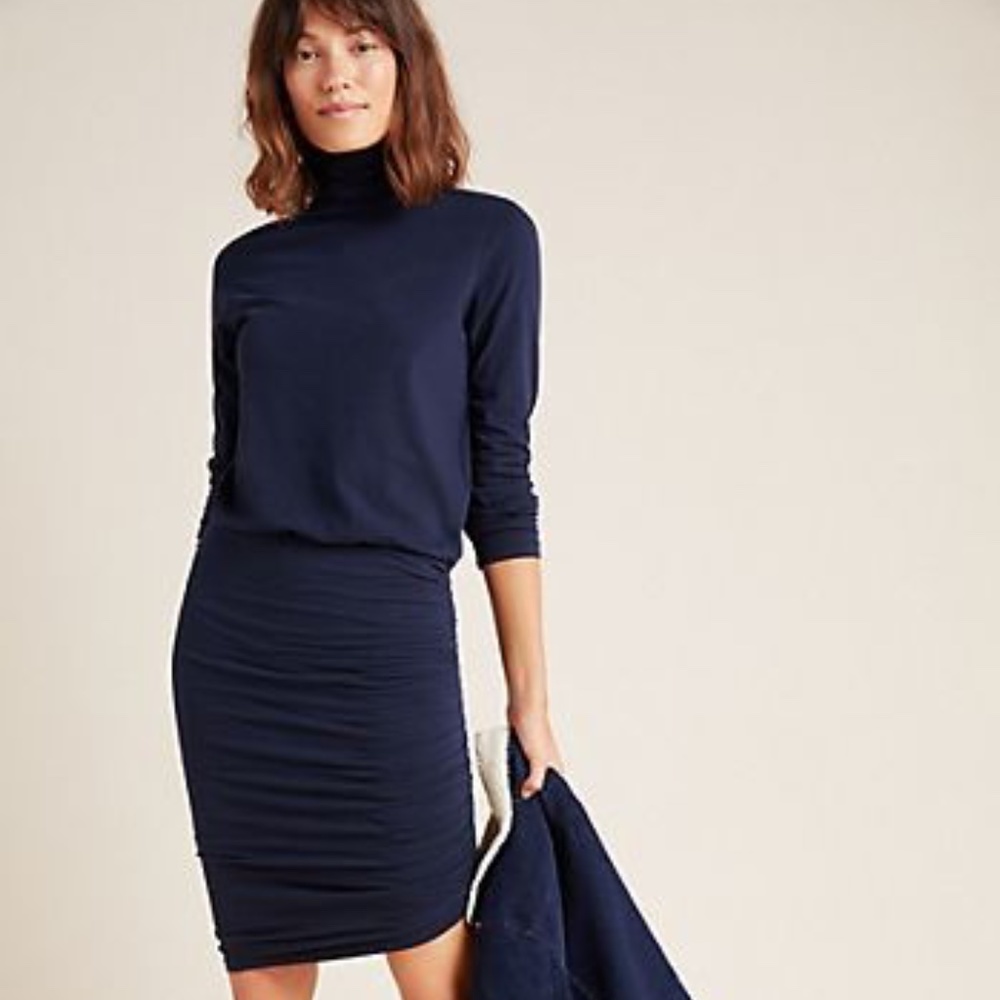 Sundry Turtleneck Blouson Dress